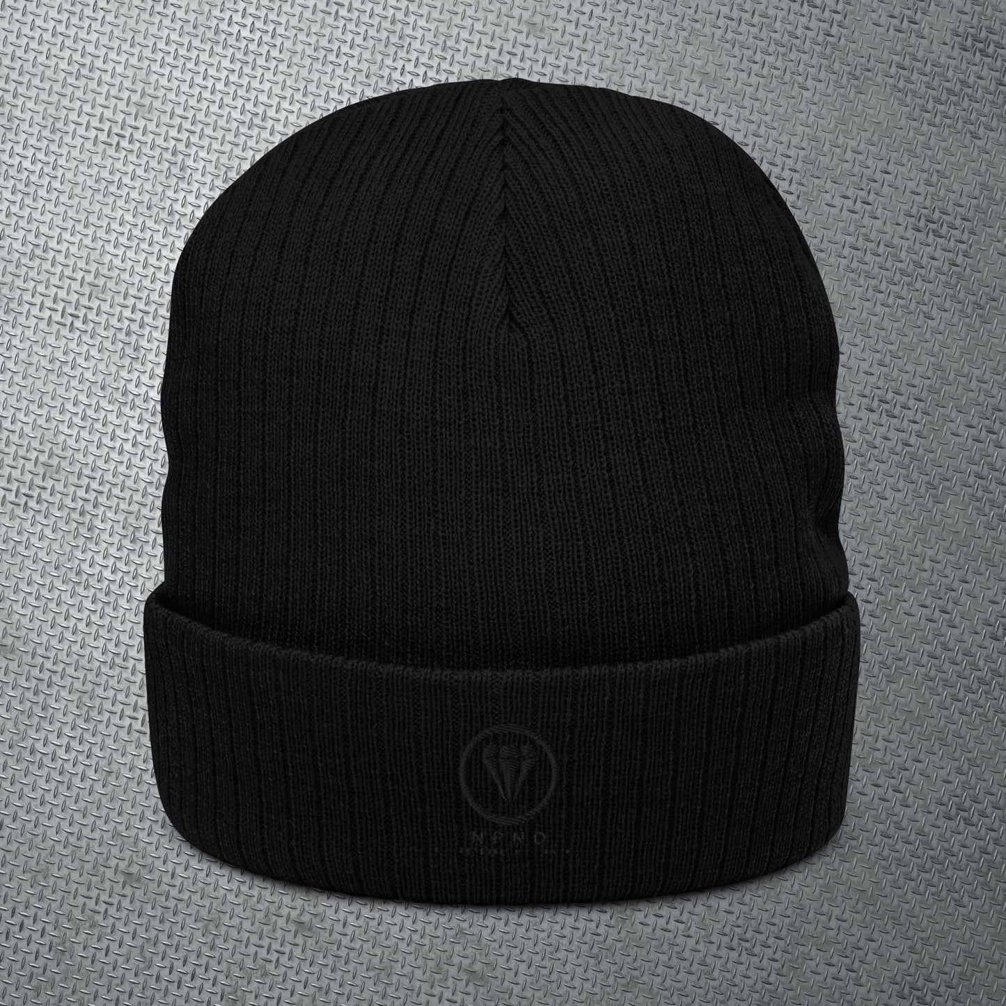 BLACKOUT Ribbed knit beanie