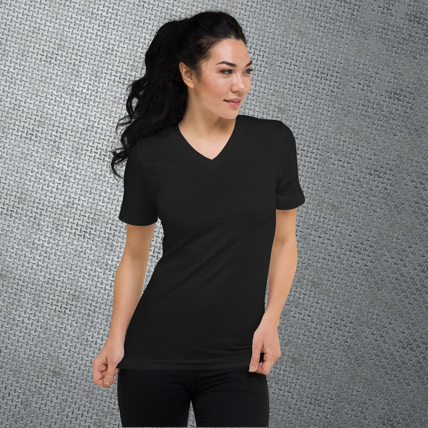 BLACKOUT Short Sleeve V-Neck T-Shirt (Ladies)